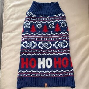 Duke & Daisy - Festive Blue and Red Holiday Dog Sweater